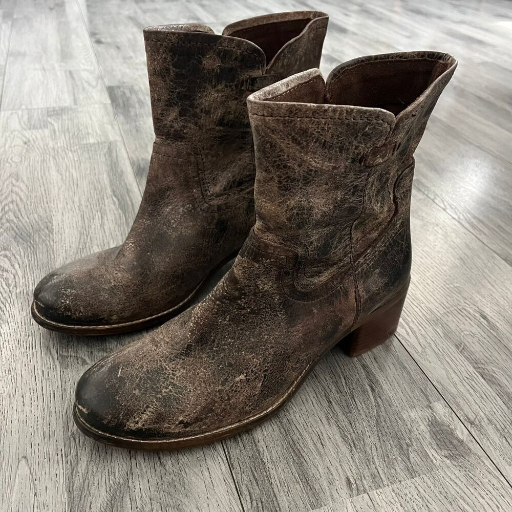 Festival-Versatile- Brown Leather  Booties - Women's Western Style